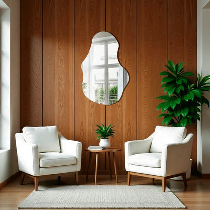 Großer Ganzkörperspiegel in Bio-Optik, 115 x 60 cm, poliert, dekorativ, im Angebot.